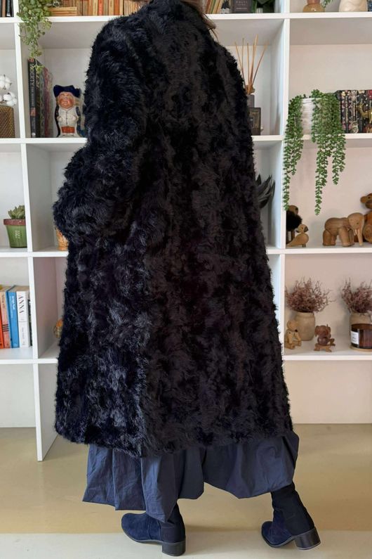 Paloma Dusk Premium Faux Fur Coat Navy /20=